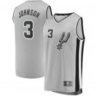 Camiseta Keldon Johnson 3 San Antonio Spurs Statement Edition Gris Hombre